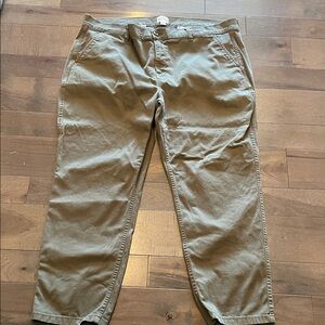 J. Crew Olive Straight Leg Pants